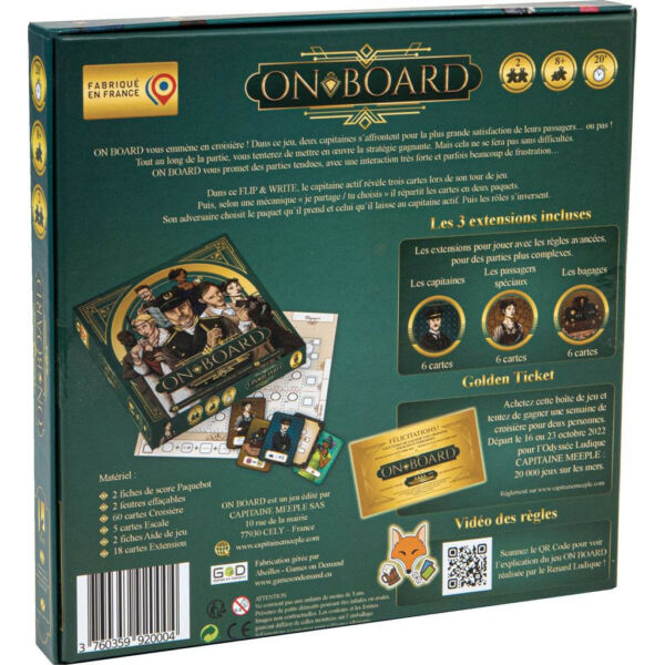 Contenu du jeu On board